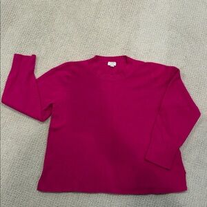 J. Crew Factory Extra-Soft Crewneck Sweater XXL in Fuchsia